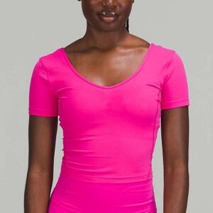Lululemon Women's Sonic Pink Size 8 Short Sleeve Align Tee